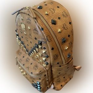 MCM Retro M Studs Stark Backpack